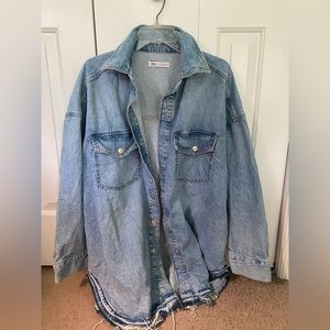 Zara distressed denim jacket